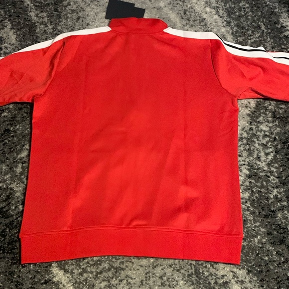 Palm Angels Red Tracksuit Jacket Print Logo Full-Zip Men’s Size Large - Picture 2 of 2